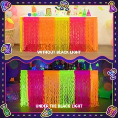 Mega-L Glow in The Dark Party Supplies, 2 Pack Neon Party Decorations Fluores…