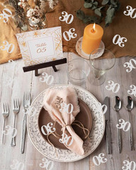 30Th Happy Birthday Confetti Decorations – Number 30 Silver Glitter Table Confet