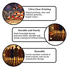 America 250th Anniversary Flag Door Cover 1776-2026 Patriotic Party Banner