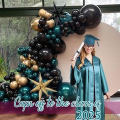 Chrome dark Teal and gold black Balloon Garland Kit 170Pcs Double-Stuffed Nav…