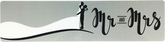 Mr. and Mrs. Silhouette Water Bottle Labels | 2″ x 8″ Inch | 50 Pack