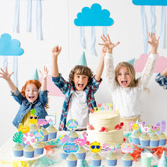 36Pcs Summer Pool Party Cake Toppers Pool Party Decorations Water Birthday Party