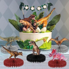 10 Pcs 3D Dinosaur Honeycomb Centerpieces – Perfect for Birthday & Baby Showers
