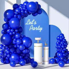110pcs Royal Blue Balloon Garland Arch Kit – 18/12/10/5 inch Latex Balloons for