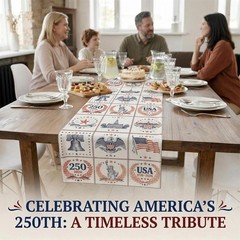 Durable 250th Anniversary Table Runner – Perfect for Indoor or Outdoor Use