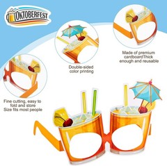 32 Pack Beach Pool Party Eyeglasses Decor Summer Luau Paper Glasses Bulk Hawa…