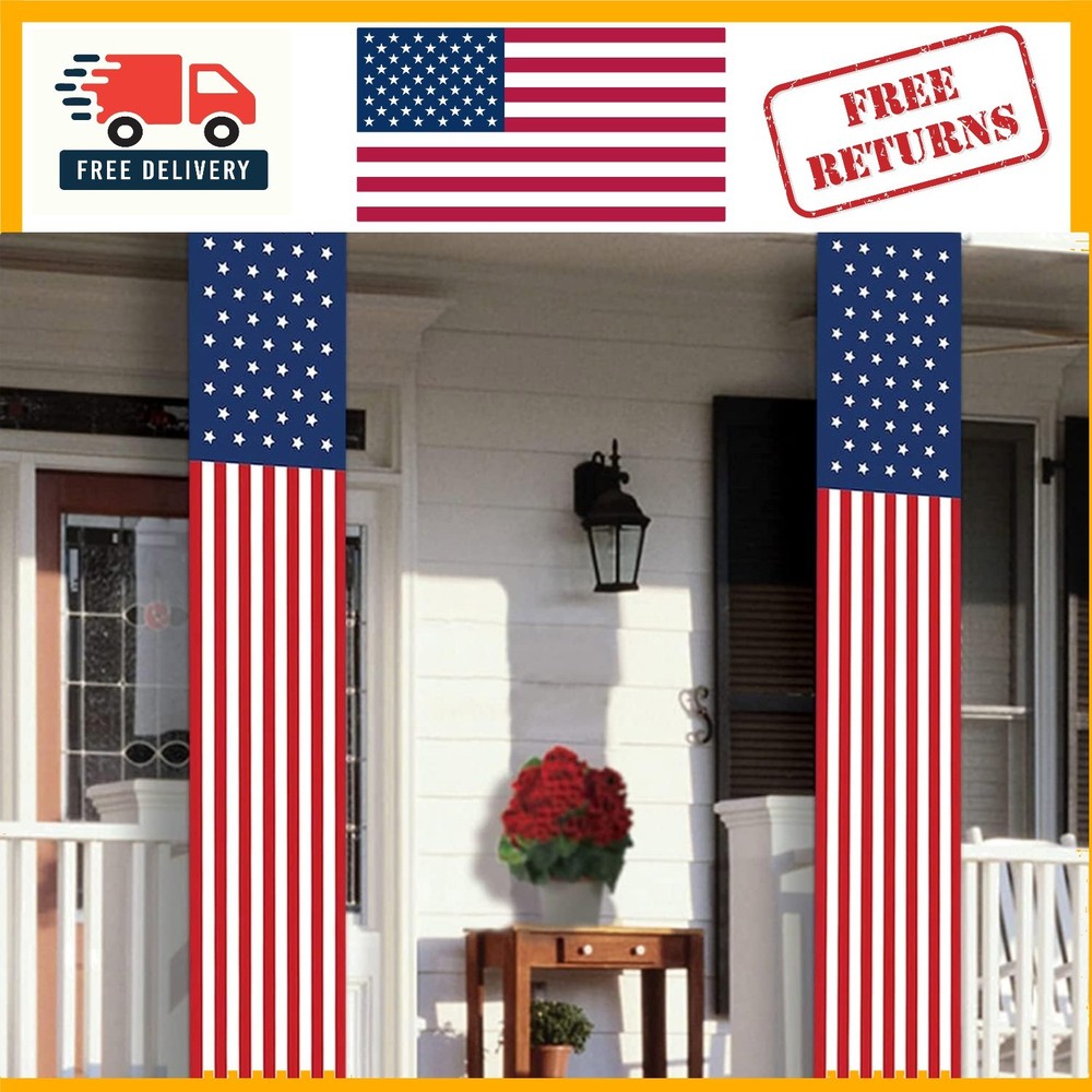 Decorative Hanging American Flag Signs – Perfect for 4th of July & Memorial Day