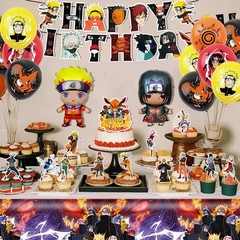 Naruto Party Decorations Naruto Birthday Balloons Banner Cake Toppers Tablecloth