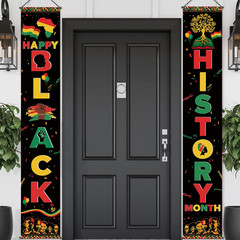 Black History Month Decorations, 2Pcs Happy Black History Month Banner African A