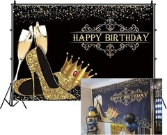 Theme Birthday Party Background Shiny8x6ft Happy Birthday Backdrop Lady Queen..