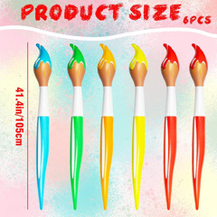6 Pcs 41.4 Inch Giant Inflatable Paint Brush Large Blow up Paintbrushes Colored
