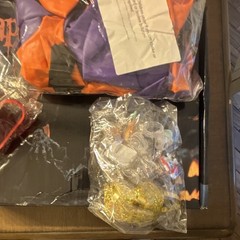 Halloween Party Decoration Kit Spider Web Bats Orange Black Purple White