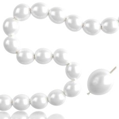 Pearl White Linking Balloons,100pcs 6 Inch Quick Link Long Balloons for Tying…