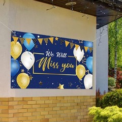 We Will Miss You Party Decorations, Extra Large Going Away Backdrop Miss You