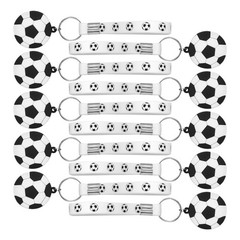 10 Pcs Football Silicone Keychain Small Soccer Keychains Pendant