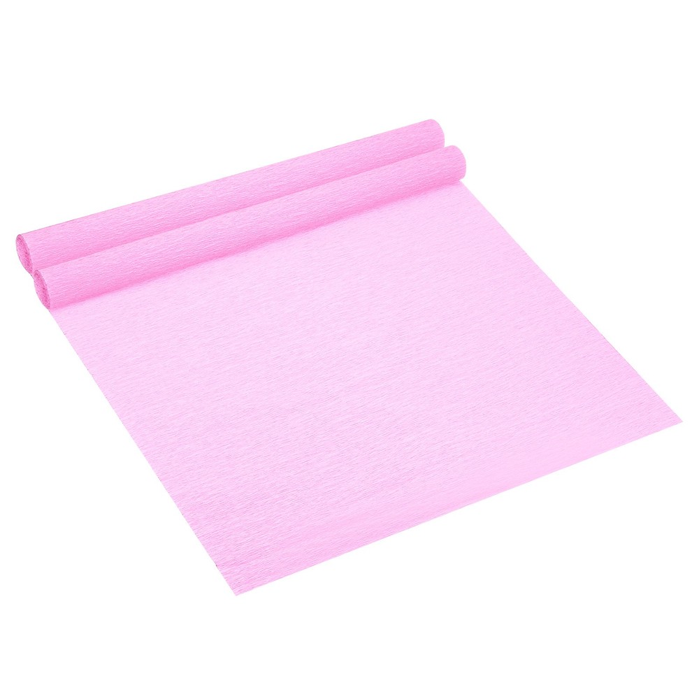 8.2ft Crepe Paper Roll, 2 Roll 20″ Width Paper Streamer Sheet, Pink