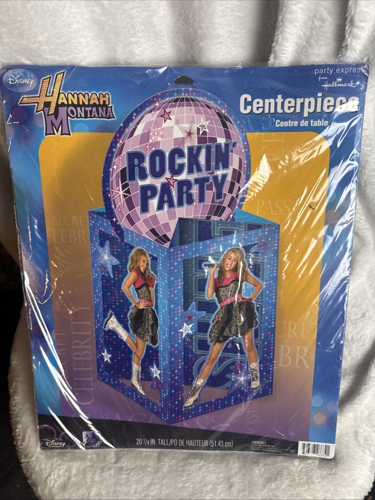 Miley Cyrus Hannah Montana Hallmark Rockin’ Party Table Centerpiece 20.25″ NEW