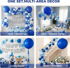 4PCS Large 36 Inch Royal Blue Balloons, Royal Blue Latex Big Balloons for Bir…