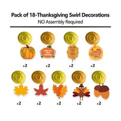 DAZONGE 40PCS Fall Thanksgiving Decor, Pre-Assembled Thanksgiving Banner & Ga…