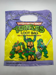 1989 TMNT Birthday Supplies 2 Cups & 1″ Loot Bag» Teenage Mutant Ninja Turtles