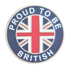 Proud To Be British Union Jack Flag Pin Badge