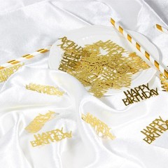 Gold Birthday Confetti Party Decorations 100PC Table Scatter Celebration Supp…