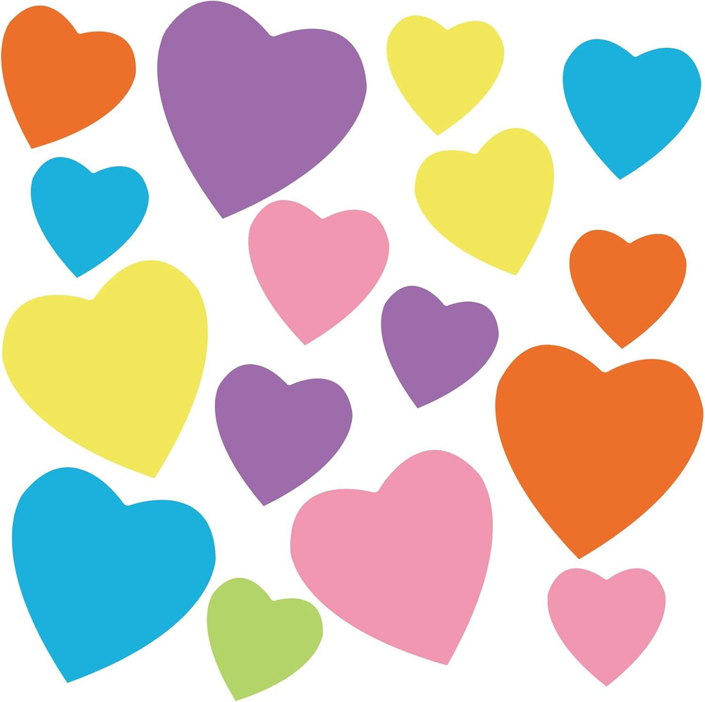 120 Pieces Heart Cutouts Paper Heart Cutouts Paper Hearts 4 Size Large Heart Pap