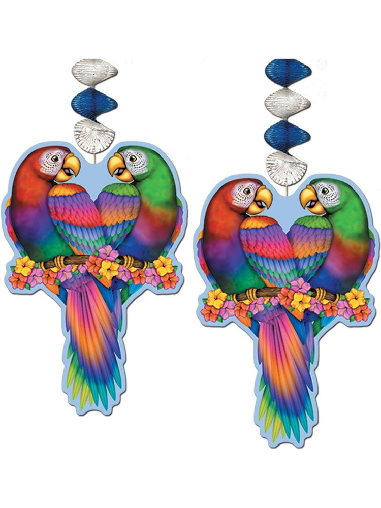 Tropical Bird Celebration Streamers Hangers Danglers Decoration 2 Pack