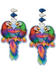 Tropical Bird Celebration Streamers Hangers Danglers Decoration 2 Pack