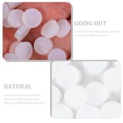 25PCS Silicone Flute Plug Transparent Flute Stopper Music Accessories