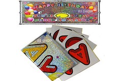 Happy Birthday Personalised Banner Name and Age Unisex Boy Girl Adult