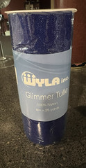 (5) (ROYAL BLUE) GLIMMER TULLE (4) PUFF BALLS & (2) PAPER LANTERN DECORATIONS