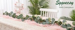 6 Pack Artificial Eucalyptus Garland Greenery Leaves Handmade 3D Silk Vines