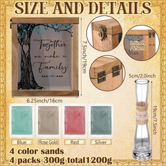 Wedding Unity Sand Ceremony Kit with Wood Box 4 Ceremony Vase 4 Wedding Sand …