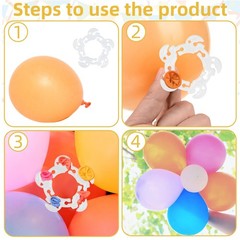 50 PCS Reusable Balloon Clips, Plastic Balloon Arch Connectors Balloon Garlan…