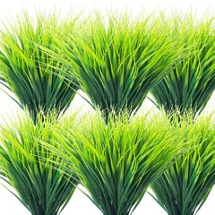 Grunyia 20 Bundles Artificial Outdoor Plants, Fake Wheat Grass Greenery Green