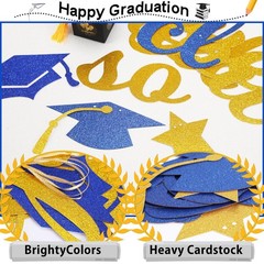 Graduation Banner 2026, Gold Glitter-We Are So Proud of You Graduation Party …