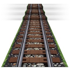 TaoBary 1 Pcs Express Train Party 9’10» x 1’11» (Rectangular), Multi Color