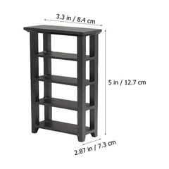 Toyvian Dollhouse Mini Bookshelf Model Miniature Display Bookcase Mini House …