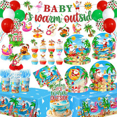 Baby It’S Warm outside Decorations-July Christmas Decorations Dinnerware Set Pap