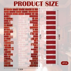 78.7″ x 47.2″ Magical Wizard Door Hanging Banner Sign Red Brick Door Banner D…