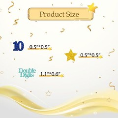 Double Digits 10 Confetti 100pcs Blue Glitter 10th Birthday Table Decoration