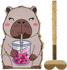 Capybara Birthday Party Piñata Capybara Decorations 15.57 X 10.3 X 2.8 Inches In
