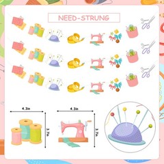 3pcs Sewing Garland, Quilting Party Decorations Sewing Tool Tailor Garland DI…