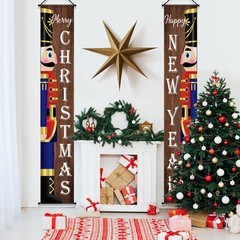 Nutcracker Door Banner 71×12″ Merry Christmas Front Porch Hanging Sign Holiday