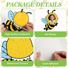 Bee Cutouts for Bulletin Board Decoration – 50 Pcs Large Flower & Honey Bee Clas