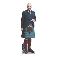 King Charles III Kilt Lifesize Cardboard Cutout Coronation with Free Mini
