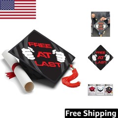 Customizable Black Graduation Cap Topper – Lightweight Plastic, Hand Wash Only