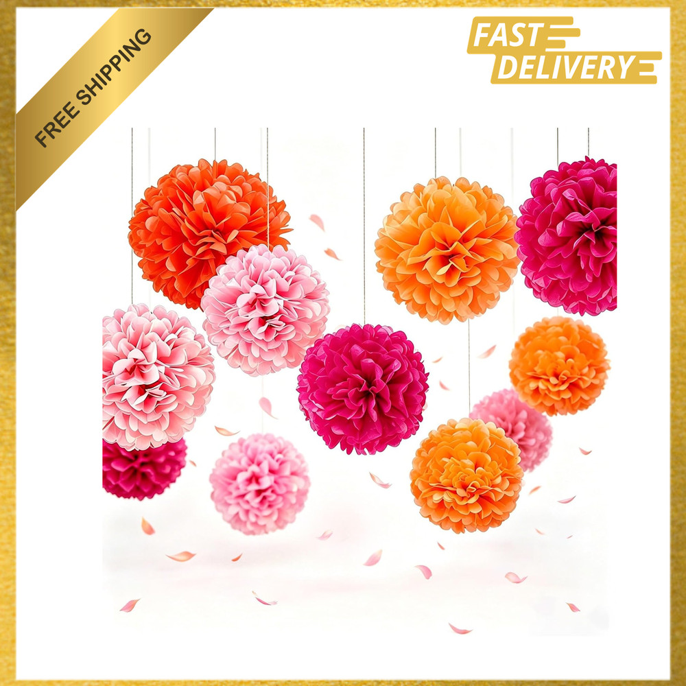 Party Tissue Pom Poms