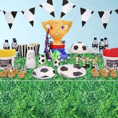 PHOGARY Grass Tablecloth, 3pcs Disposable Plastic Green Table Cover 54 x 108 …